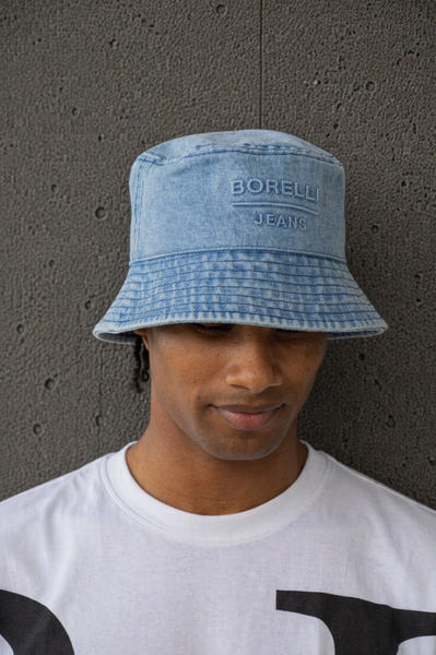 The Frances Light Wash Denim Bucket Hat – Borelli Official